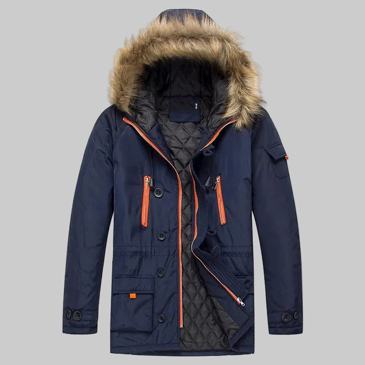Fur Hooded Parkas Winter Jacket