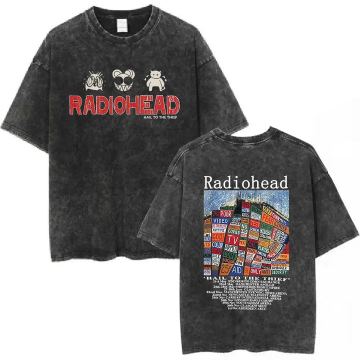 Radiohead Unisex Washed Cotton Tees
