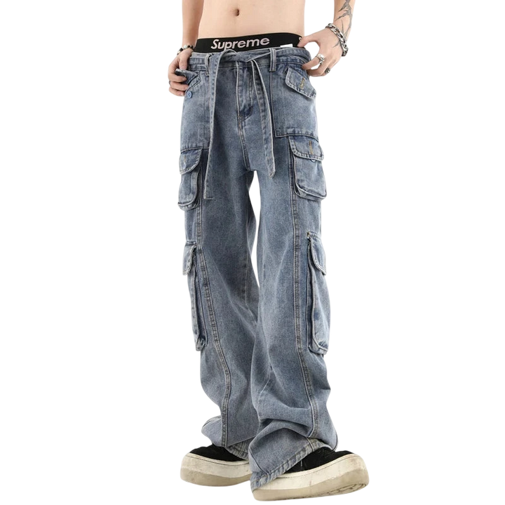 American Stereoscopic Multi-Pocket Jeans