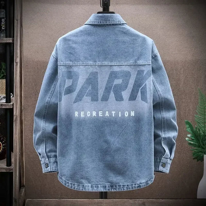 Printed Denim Cowboy Winter Shirt