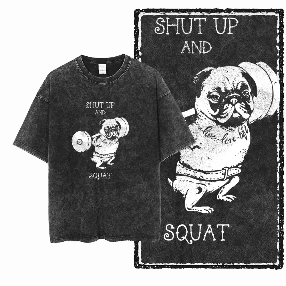 Skull Graphic Acid Washed Tees