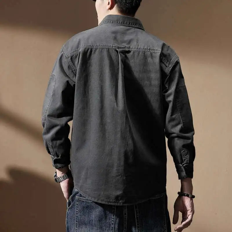 American Retro Workwear Outerwear Shirt