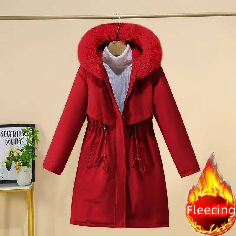 Elegant Fleece-lined Padded Winter Jacket