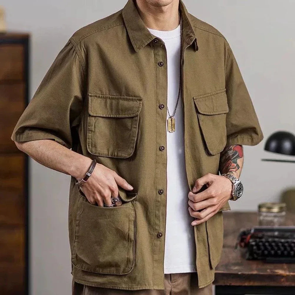 Casual Short Sleeve Cargo Shirt