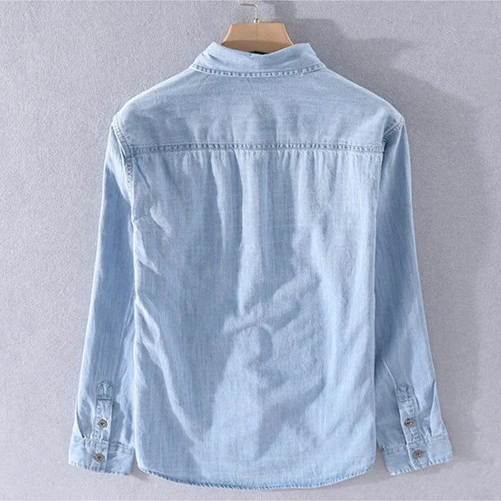 Casual Long Sleeve Thin Denim Shirt