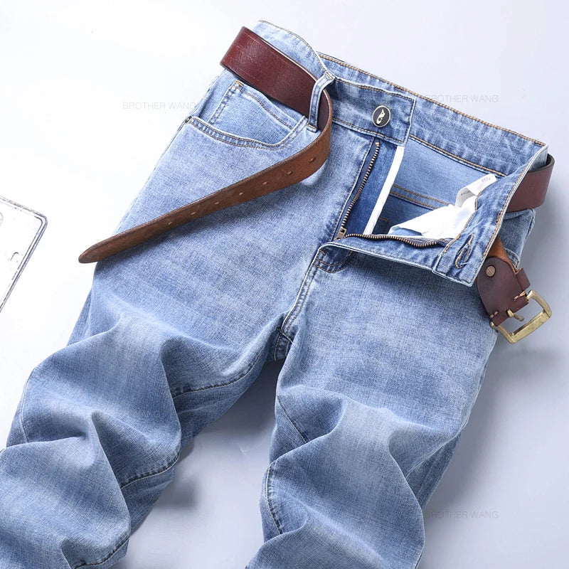 Light Blue Slim Fit Stretch Jeans