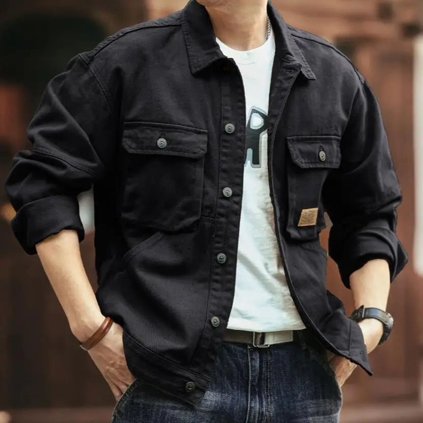 Retro Cargo American Style Lapel Bomber Coat