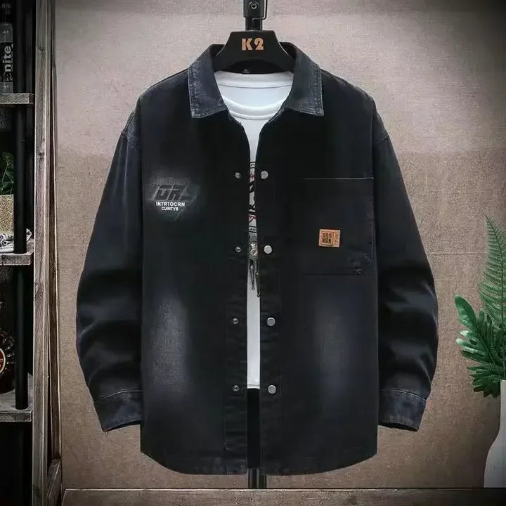 Printed Denim Cowboy Winter Shirt