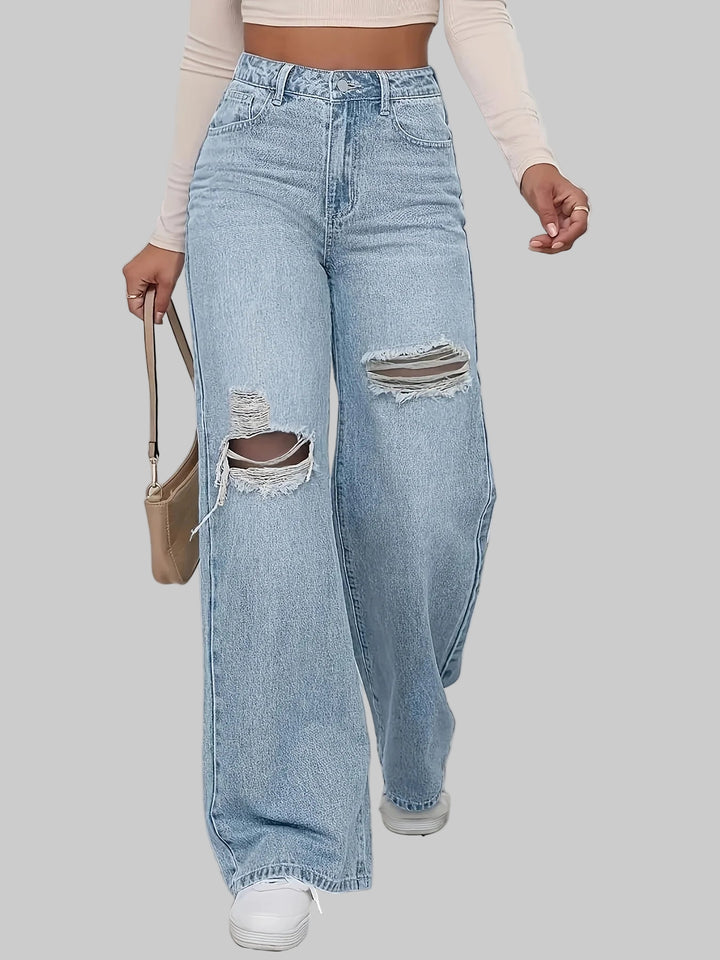 Plus Size Stretch Ripped Jeans