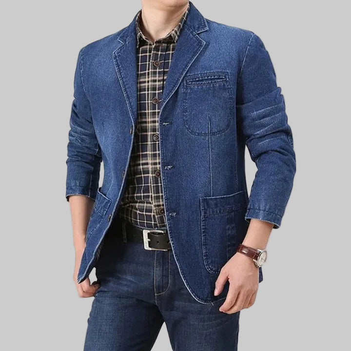 SlimFit Denim Blazer Jacket