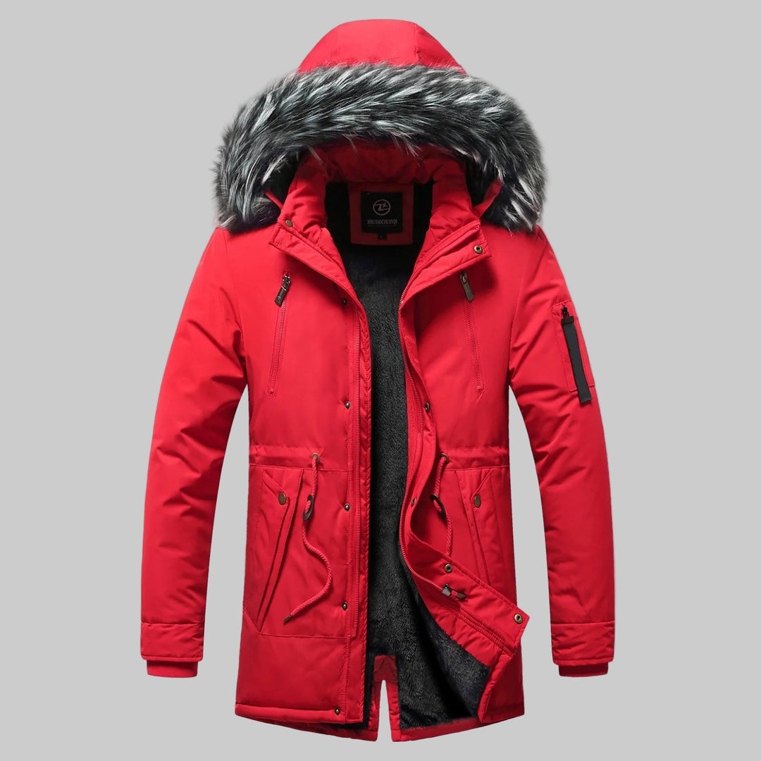 Duck Down Removable Fur Hood Winter Jacket