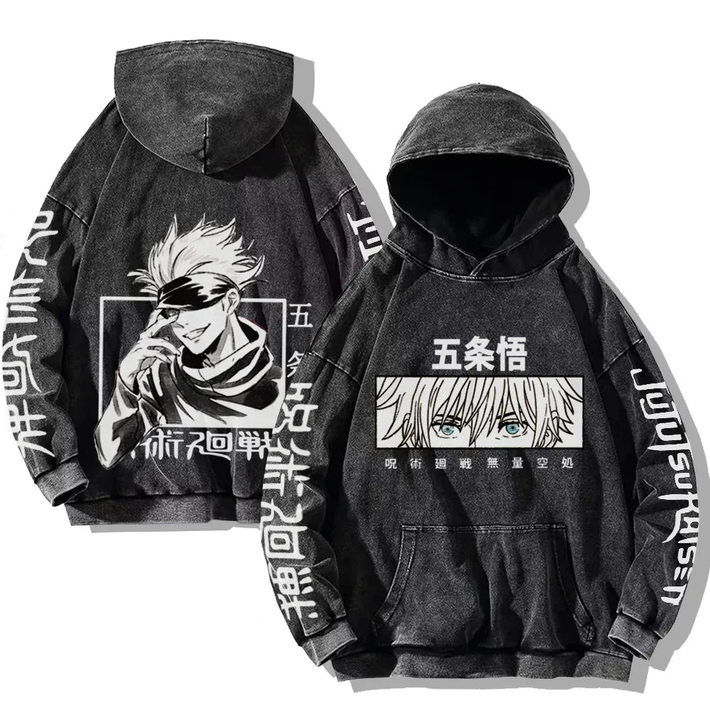 Vintage Anime Washed Hoodies