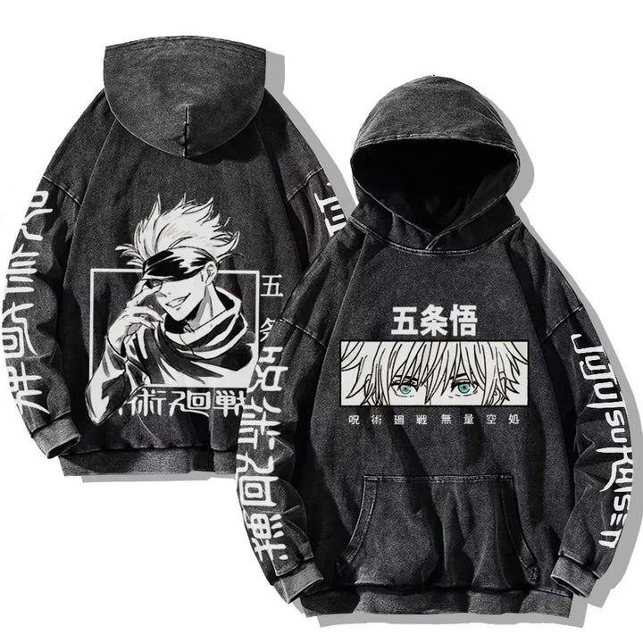 Vintage Anime Washed Hoodies