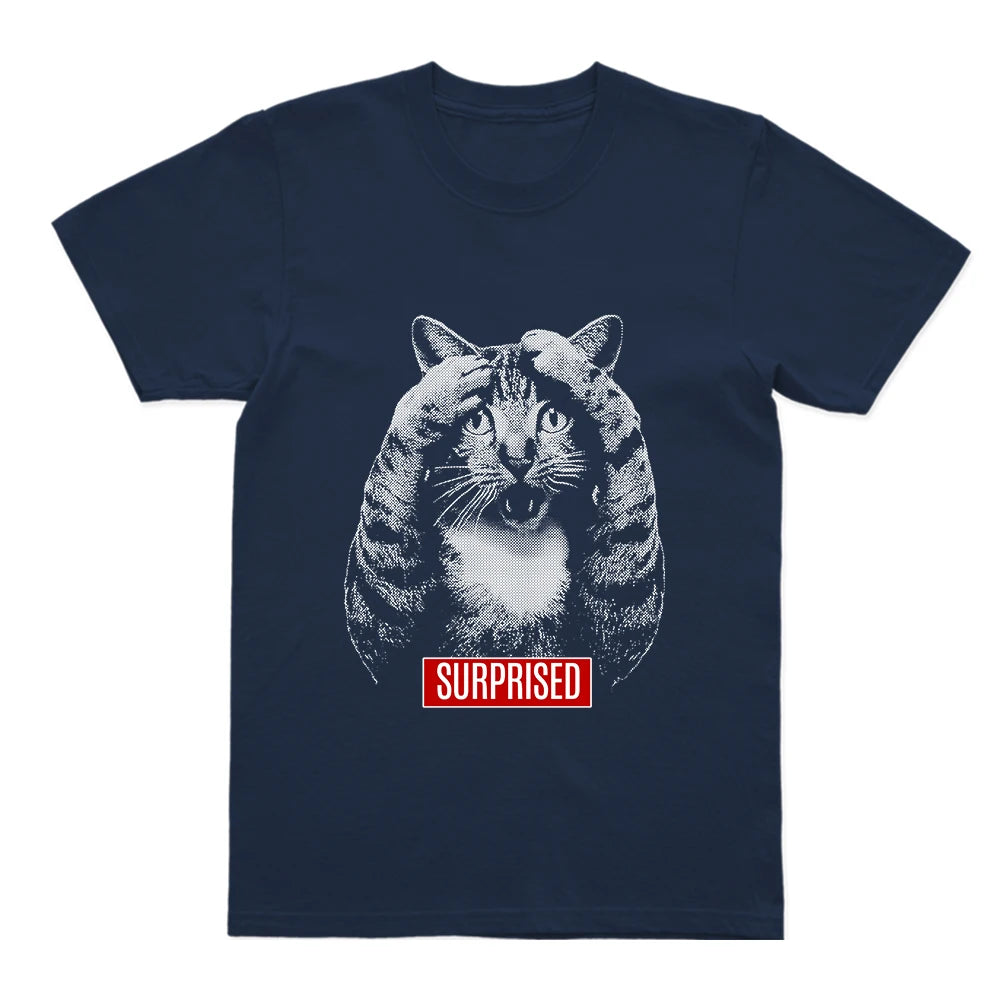 Surprise Cat Graphic T-Shirt