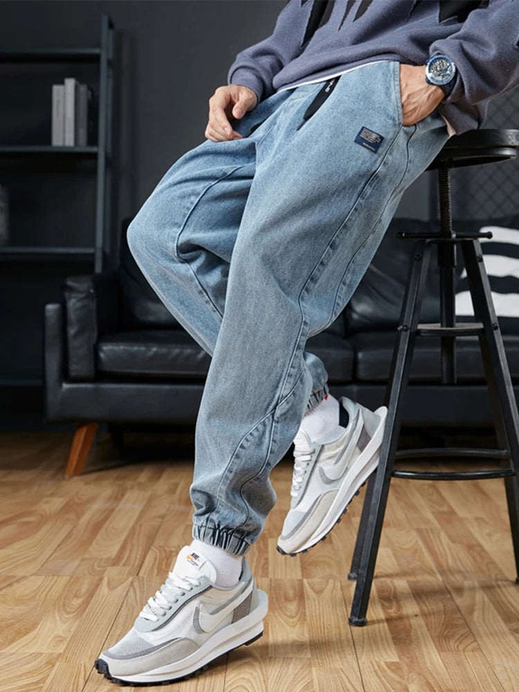 Stretch Cotton Streetwear Denim Pants