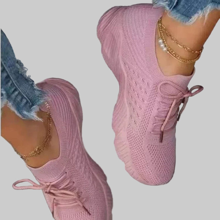 Breathable Mesh Casual Lace-Up Sneakers