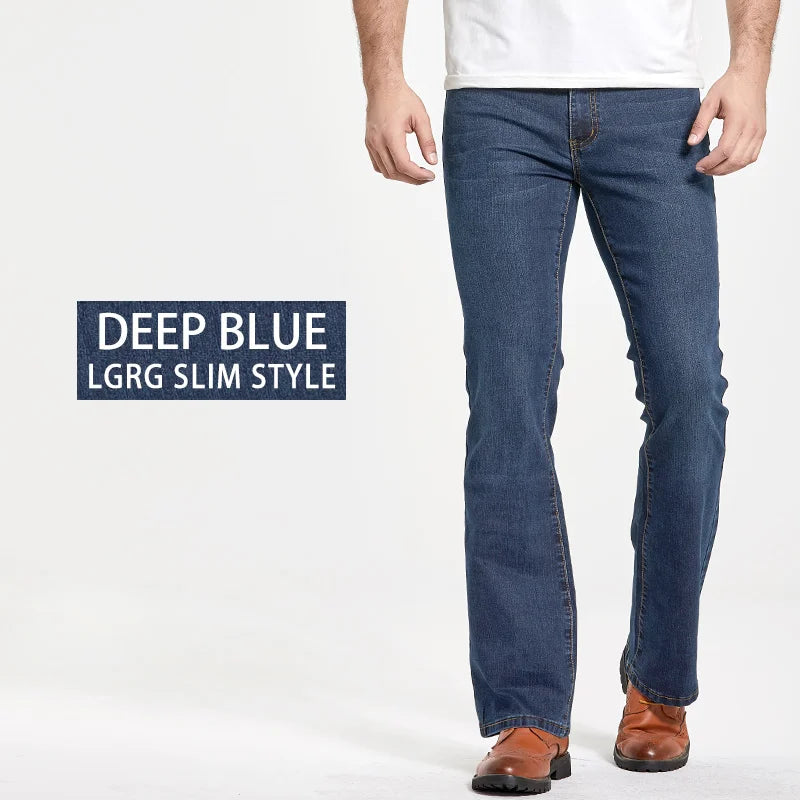 Classic Slim Fit, Slightly Flared Boot Cut Jeans