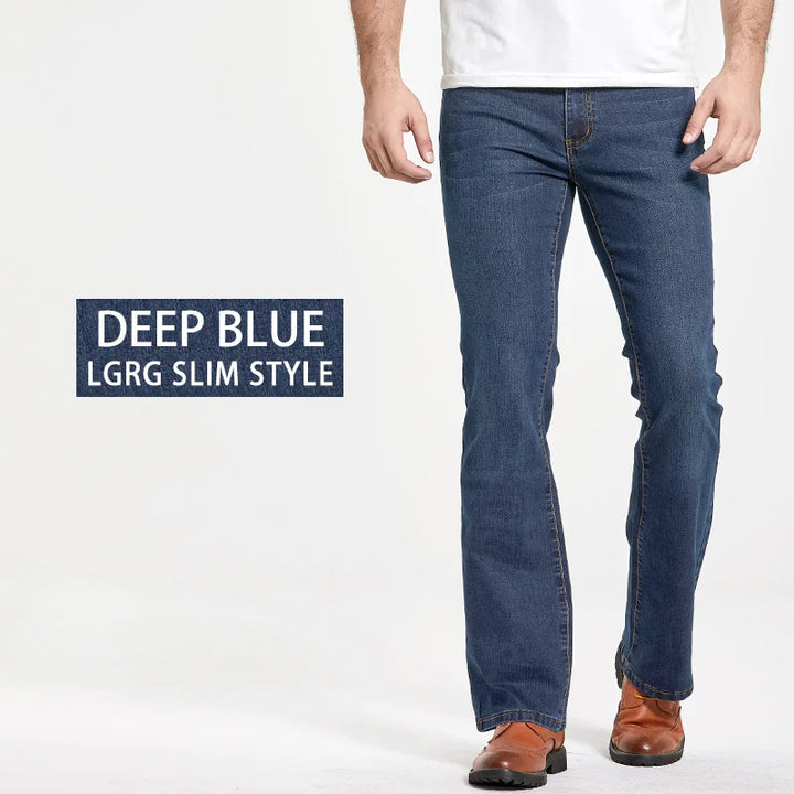 Classic Slim Fit, Slightly Flared Boot Cut Jeans