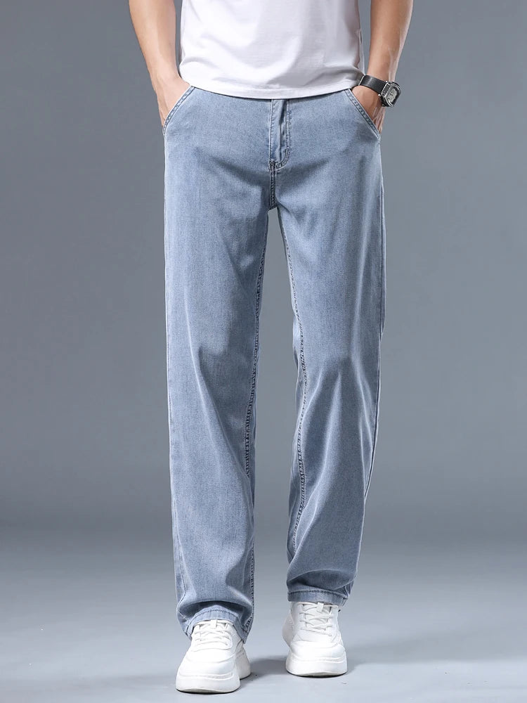 Ultra-thin breathable, straight men's jeans
