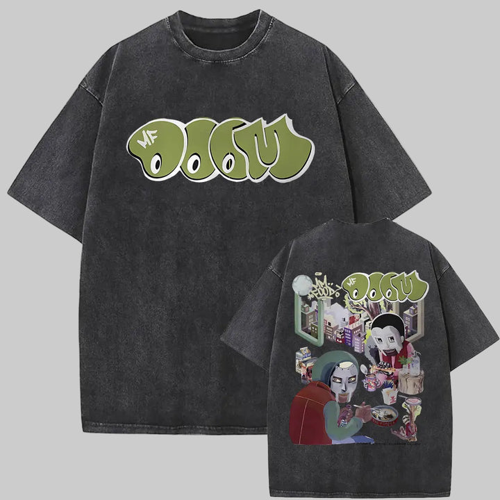 Retro Rapper Mf Doom Graphic Print Tshirt
