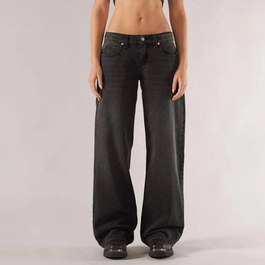 Retro Y2K Boyfriend Straight Wide Leg Low Rise Baggy Jeans