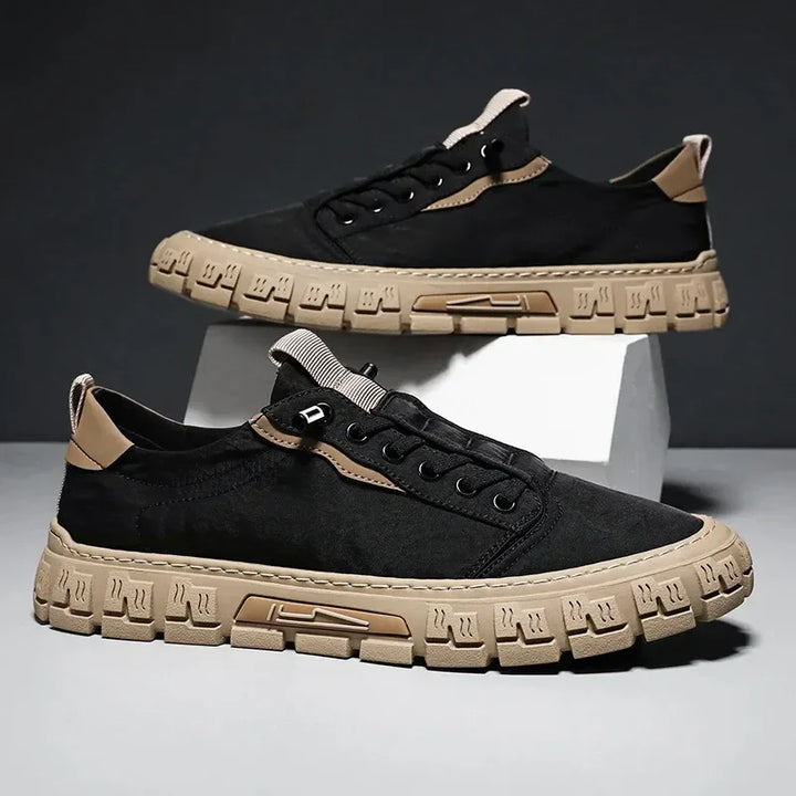 Breathable Lace-Up Casual Sneakers