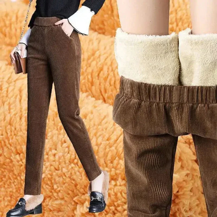 Cozy Thick Plush Corduroy Harem Pants
