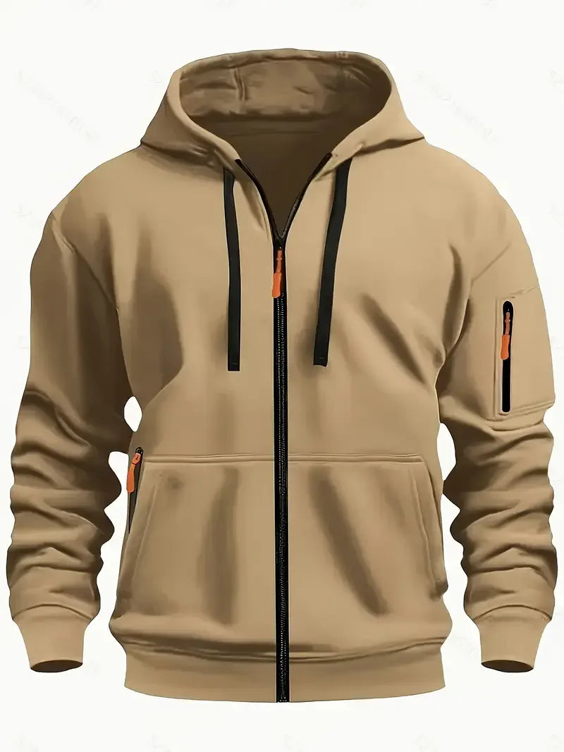 Solid color zipper hoodie Tactical Hoodies