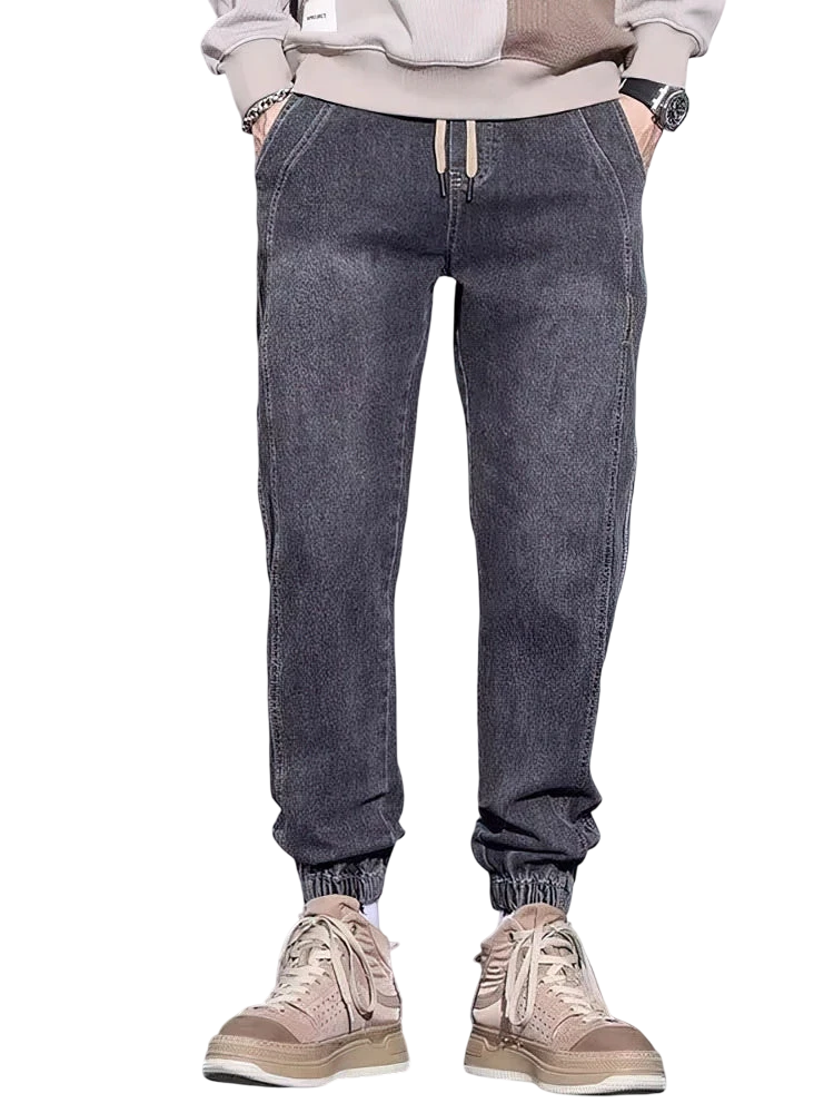 Washed Baggy Denim Jogger Jeans