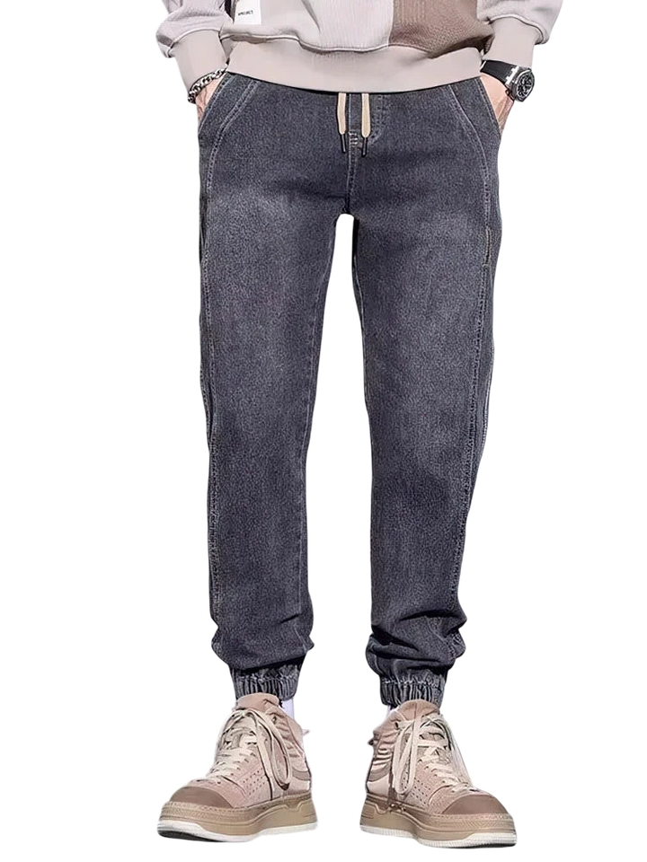 Washed Baggy Denim Jogger Jeans