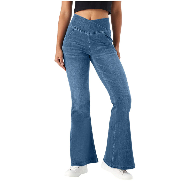 Stretch Denim Flared Denim Jeans