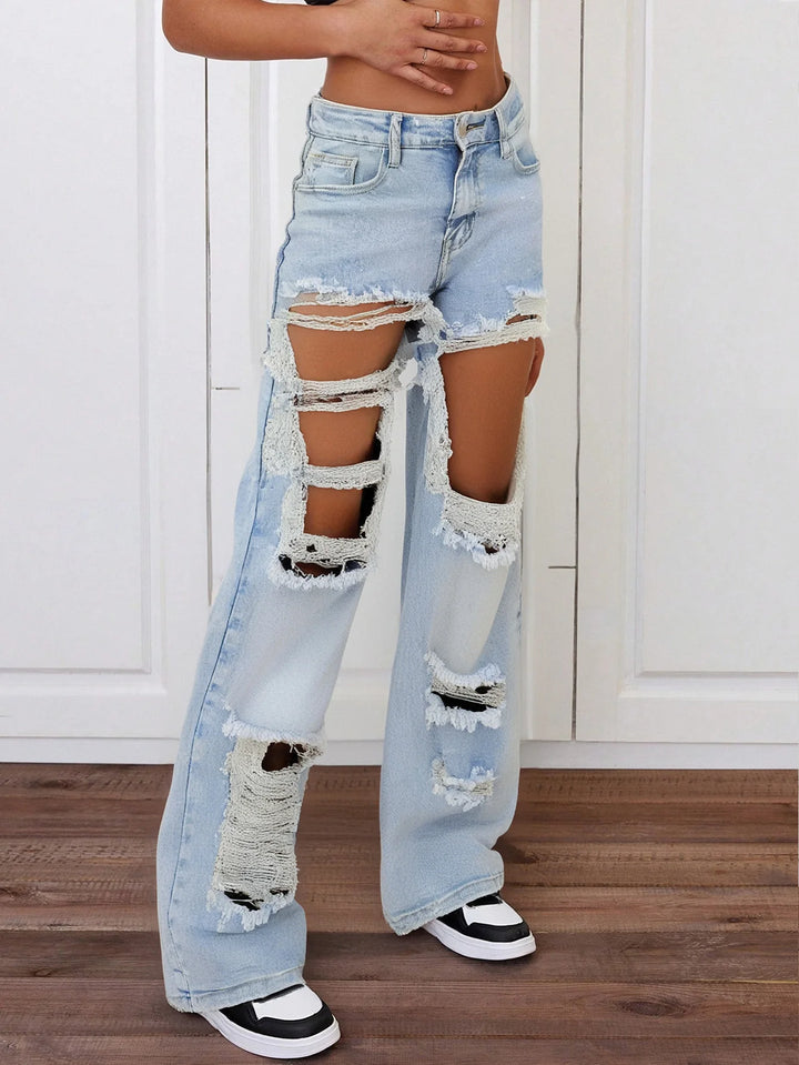 Extreme Ripped Distressed Jeans
