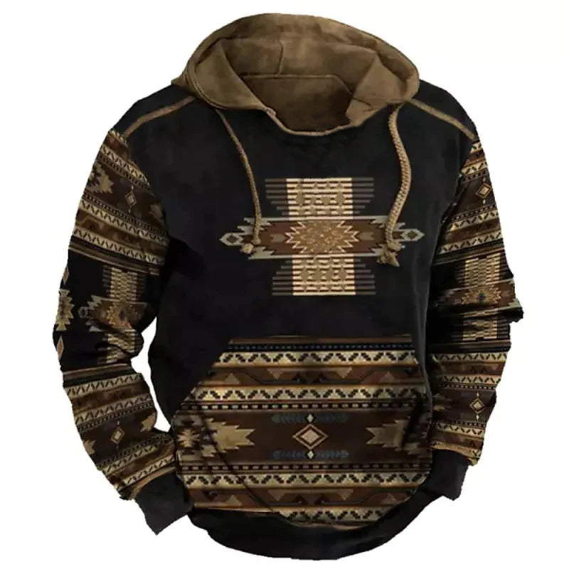 Vintage Ethnic Style 3D Print Hoodies