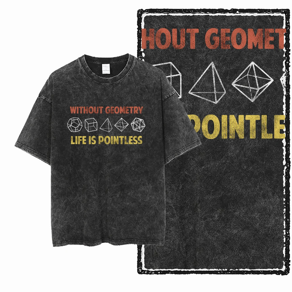 Printed Cotton Acid-Washed Graphic Unisex T-Shirt