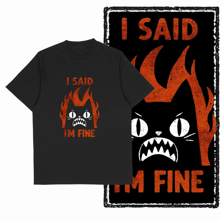 Surprise Cat Graphic T-Shirt