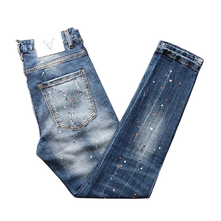 Classic Slim Fit Ripped Jeans