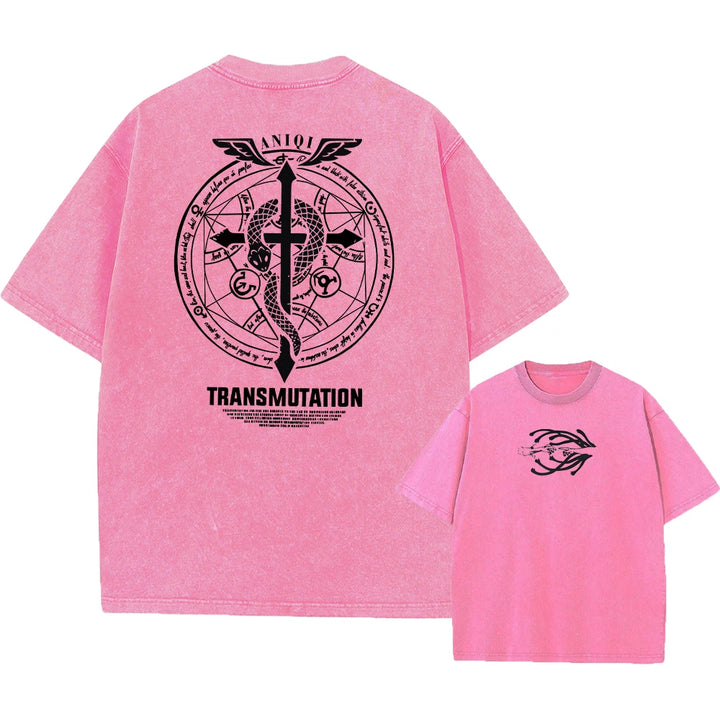 Anime Fullmetal Alchemist Acid Wash T-Shirt