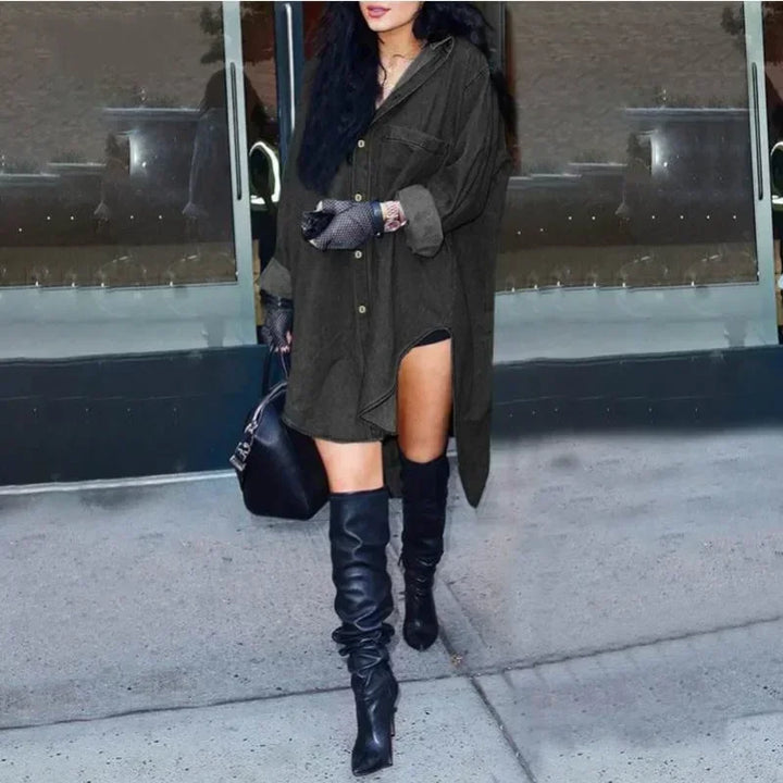 Casual Long Sleeve Irregular Denim Jacket