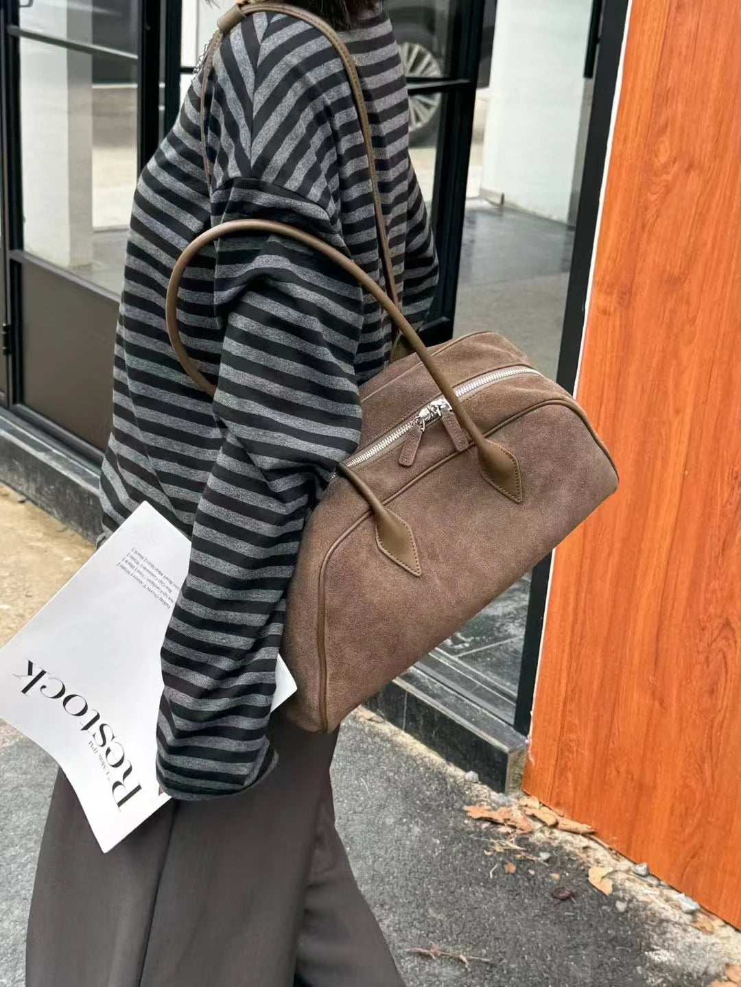 PINA | Fashion Genuine Suede Leather Tote