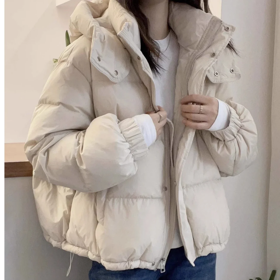 Korean-Style Loose Hooded Jacket