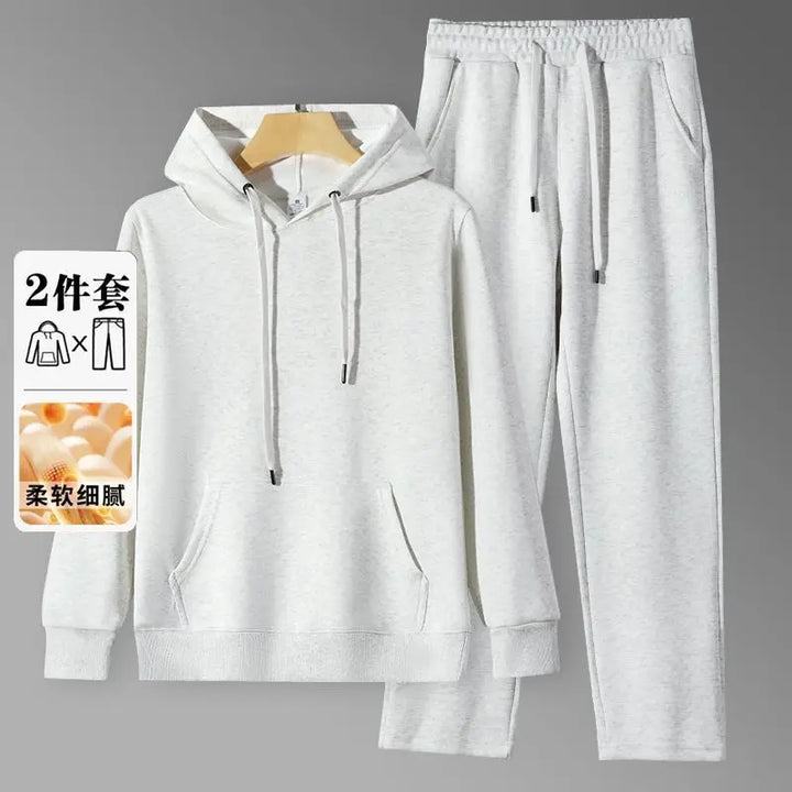 Trendy Hooded Sweatshirt and Sweatpants Set