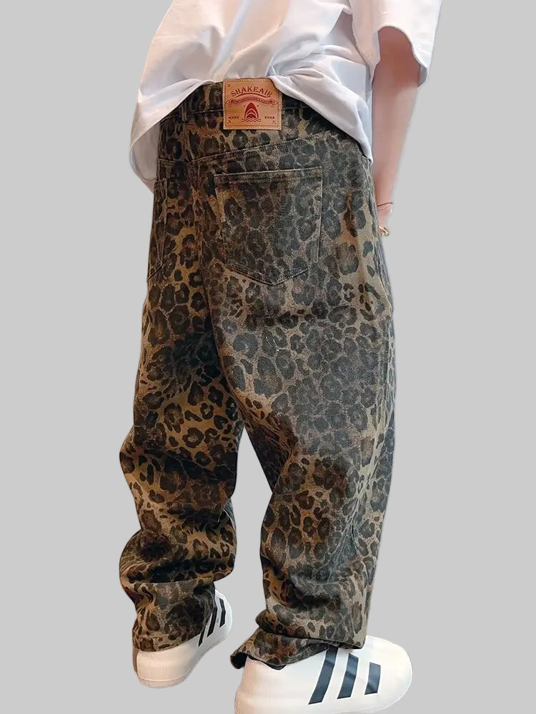 OversizedTan Leopard Print Streetwear