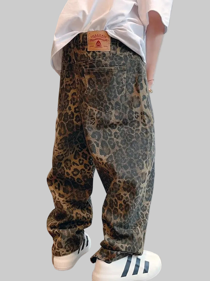 OversizedTan Leopard Print Streetwear