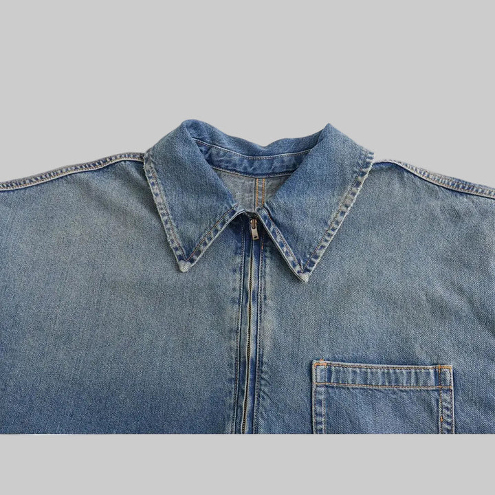 Chic Casual Loose Solid Denim Dress