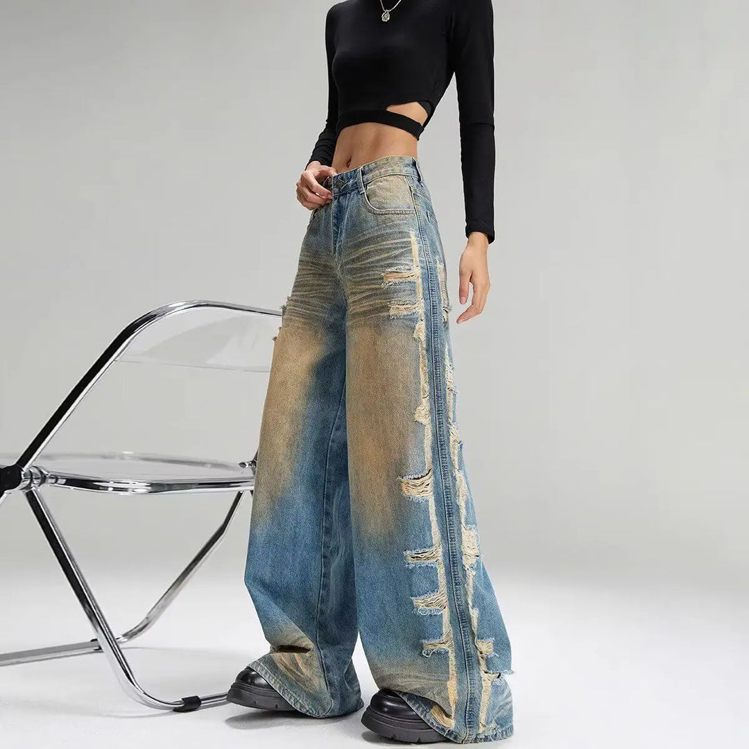 Retro Trending Distressed Jeans