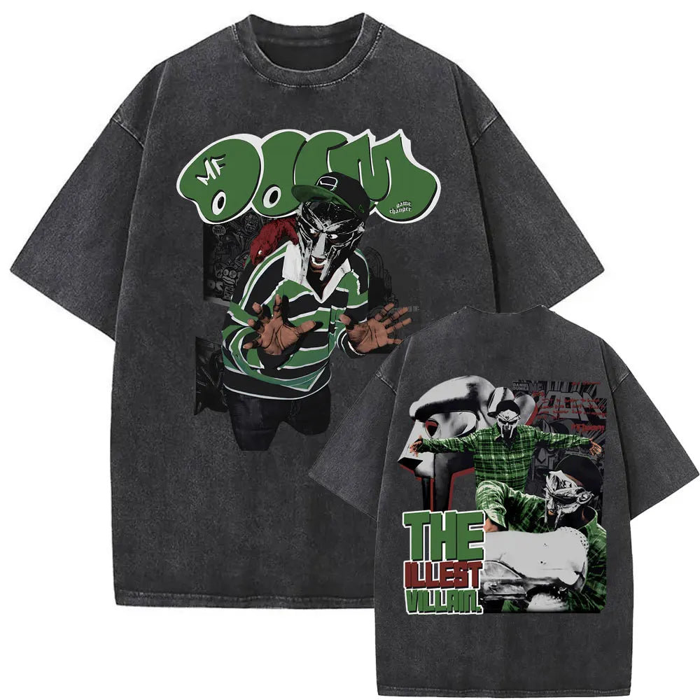 Retro Rapper Mf Doom Graphic Print Tshirt