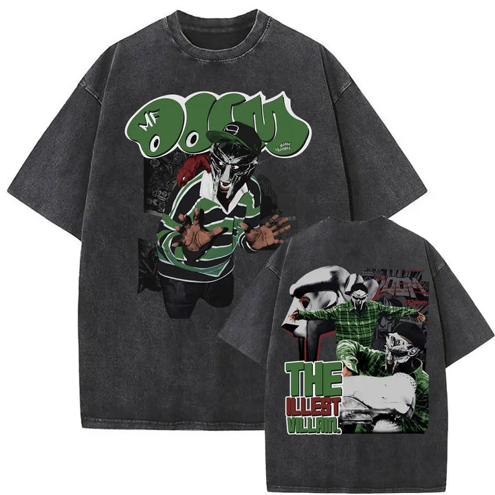 Retro Rapper Mf Doom Graphic Print Tshirt