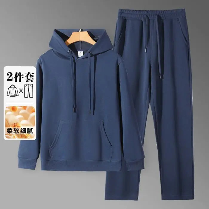 Trendy Hooded Sweatshirt and Sweatpants Set