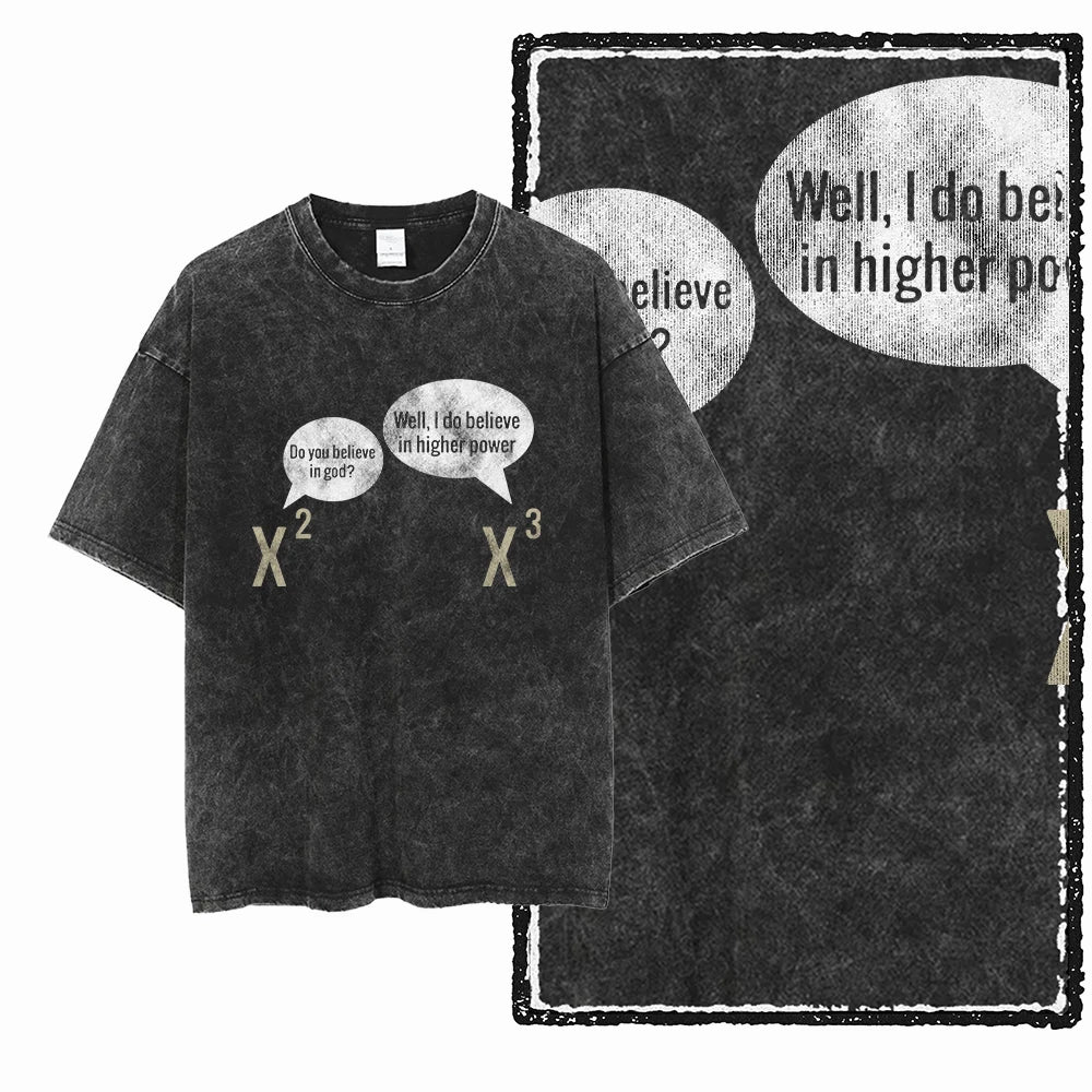 Printed Cotton Acid-Washed Graphic Unisex T-Shirt