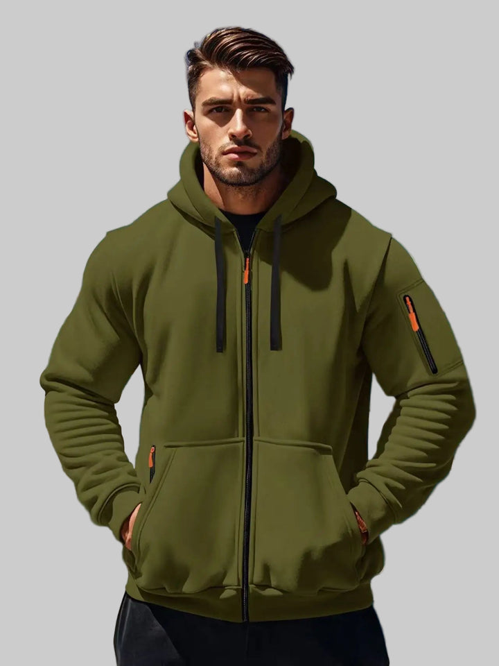 Solid color zipper hoodie Tactical Hoodies